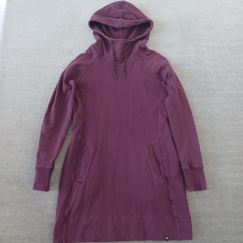 American Giant Sweater‎ Dress Women S Purple Pullover Hoodie Pockets Stretch